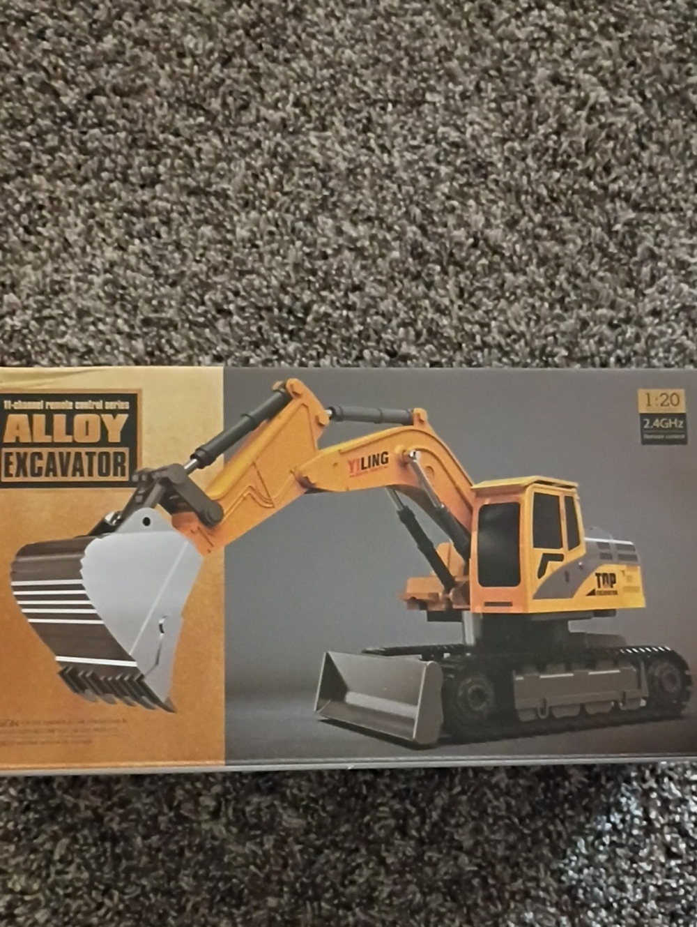 Yellow Alloy Excavator Toy - Kids Construction Vehicle